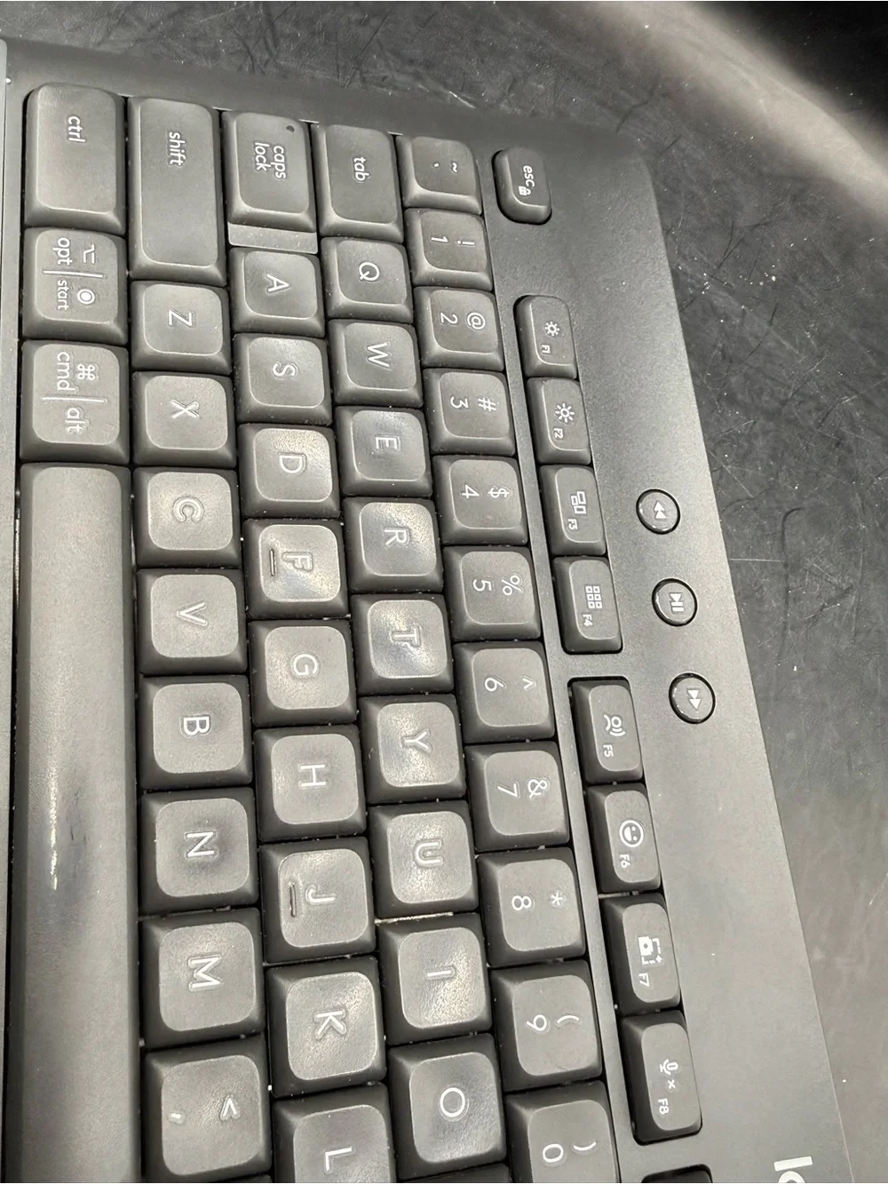Logitech Black Wireless Keyboard with Integrated Palm Rest